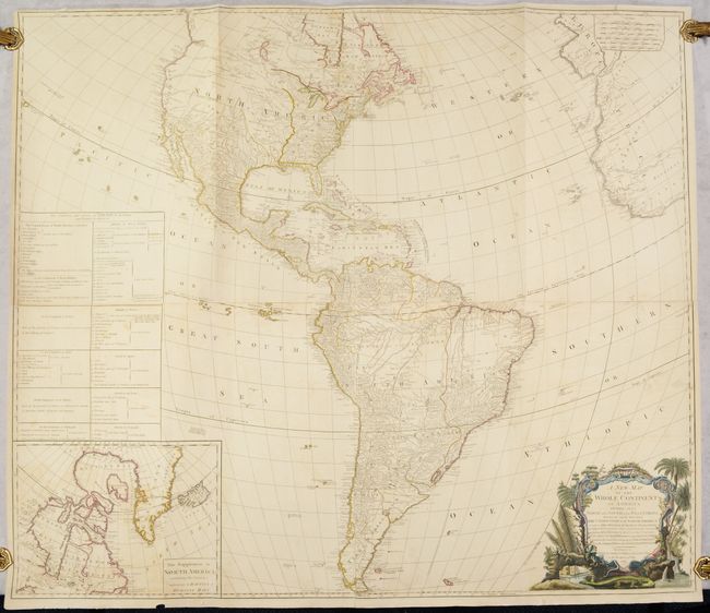 A New Map of the Whole Continent of America, Divided into North and South and West Indies. Wherein Are Exactly Described the United States of North America...