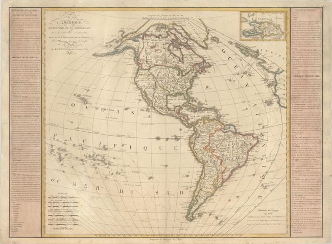 Carte de l'Amerique Septentrionale, et Meridionale, avec les Nouvelles Decouvertes; pour Servir a l'Instruction de la Jeunesse