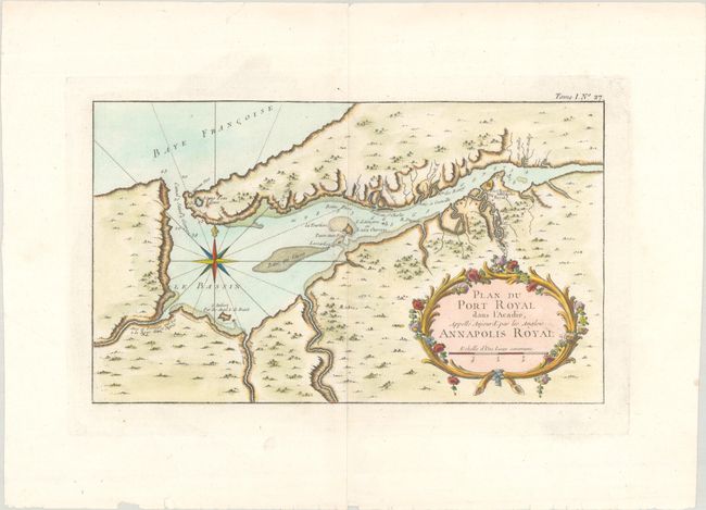 [Lot of 2] Plan du Port Royal dans l'Acadie, Appelle Aujour d'par les Anglois Annapolis Royal [and] Baye Ste. Anne ou le Port Dauphin dans l'Isle Royale
