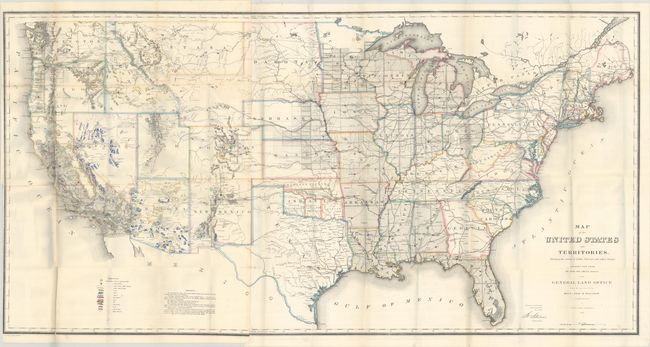 Map of the United States and Territories. Shewing the Extent of Public Surveys and Other Details Constructed from the Plats and Official Sources of the General Land Office...