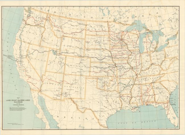 Map of Land-Grant and Bond-Aided Railroads of the United States