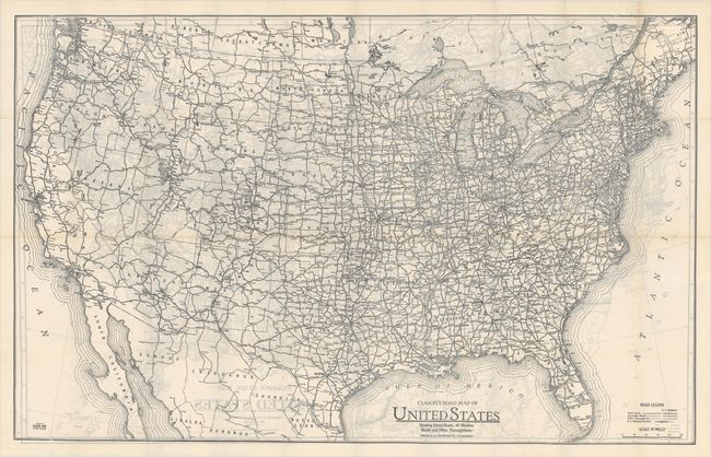 Clason's Road Map of United States Showing Paved Roads, All Weather Roads and Other Thoroughfares [on verso] Clason's Guide Map of United States [with] Clason's United State Green Guide
