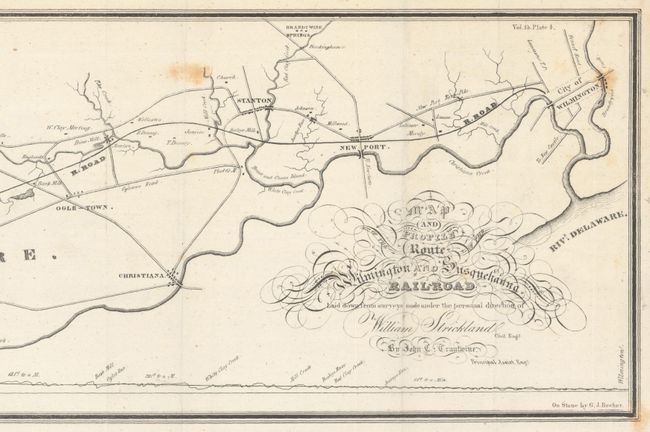 Map and Profile of the Route of the Wilmington and Susquehanna Railroad Laid Down from Surveys...