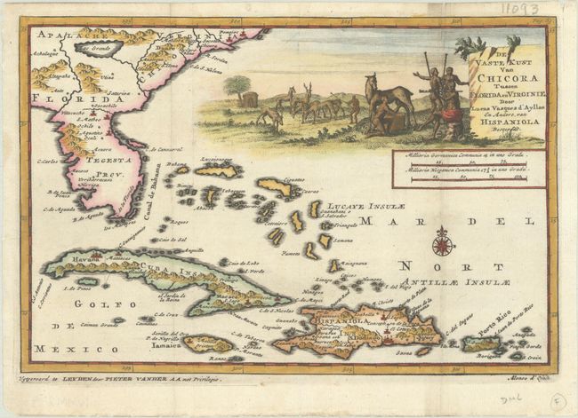 De Vaste Kust van Chicora Tussen Florida en Virginie, door Lucas Vasquez d'Ayllon en Andere, van Hispaniola Besterend