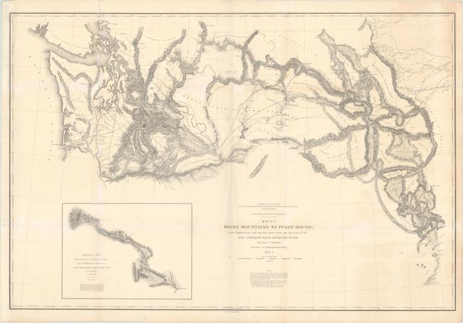 Map No. 3 Rocky Mountains to Puget Sound; from Explorations and Surveys Made Under the Direction of the Hon. Jefferson Davis Secretary of War