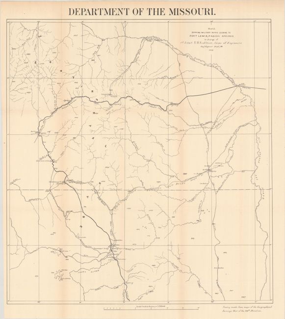 [Lot of 2] Sketch Showing Military Roads Leading To Fort Lewis, Pagosa Springs [and] Map Showing the Lines of Communication Between Southern Colorado and Northern New Mexico...