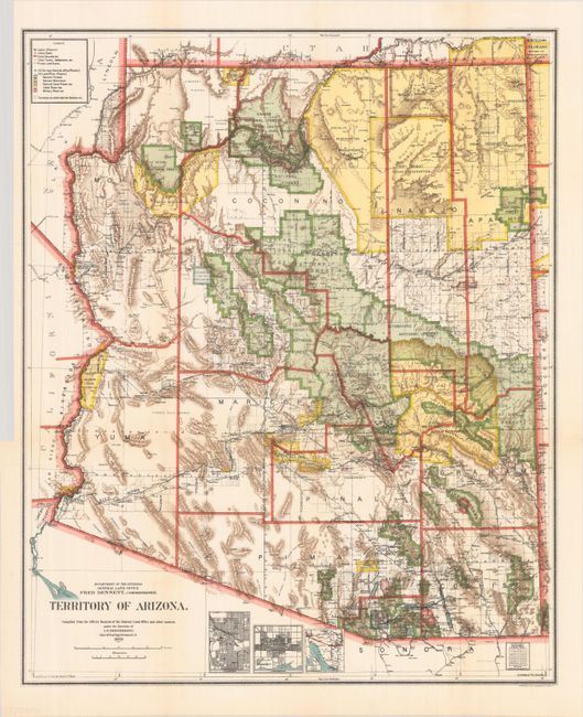 Territory of Arizona. Compiled from the Official Records of the General Land Office and Other Sources...