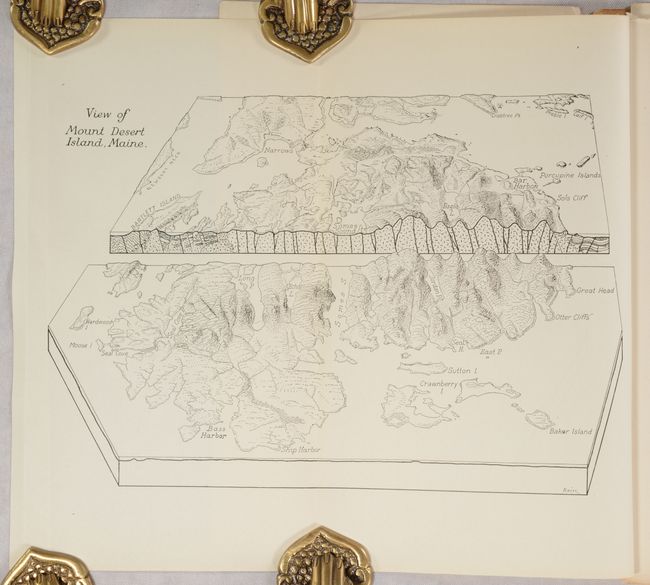 [Lot of 2] [Map in Report] View of Mount Desert Island, Maine [in] The Scenery of Mt. Desert Island: Its Origin and Development [and] Maine (Hancock County) Lafayette National Park