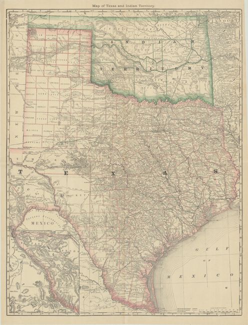 [Lot of 2] Map of Texas and Indian Territory [and] Tunison's Texas and Indian Territory