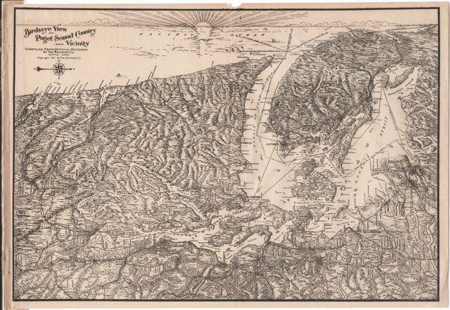 [2 Maps in Booklet] Birdseye View of Puget Sound Country and Vicinity [and] Map of 