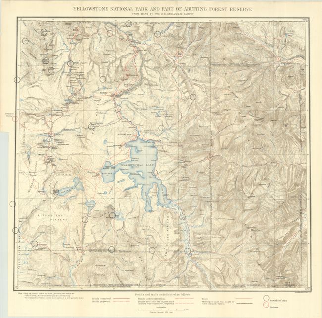 Yellowstone National Park and Part of Abutting Forest Reserve from Maps by the U.S. Geological Survey