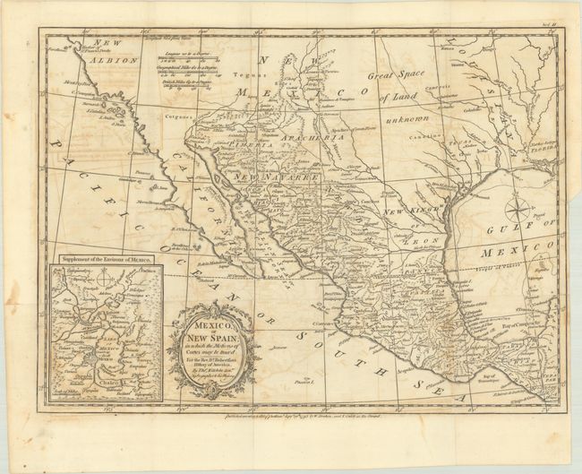 [Lot of 2] Mexico, or New Spain; in Which the Motions of Cortes May Be Traced... [and] Map of the Gulf of Mexico, the Islands and Countries Adjacent...