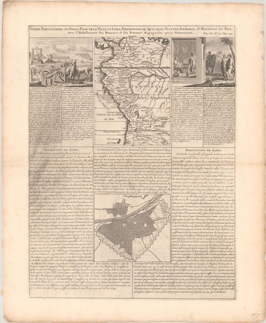 Carte Particuliere du Perou, Plan de la Ville de Lima, Description de Quelques Plantes, Animaux, & Machines du Pays...