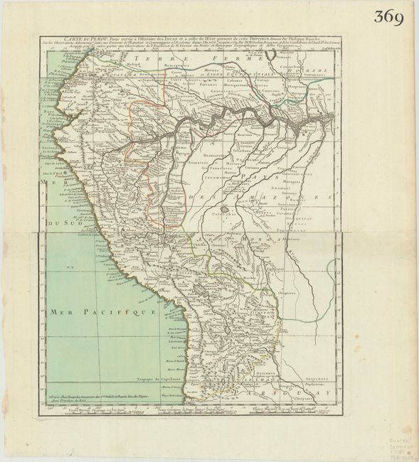Carte du Perou, pour Servir a l'Histoire des Incas et a Celle de l'Etat Present de Cette Province...