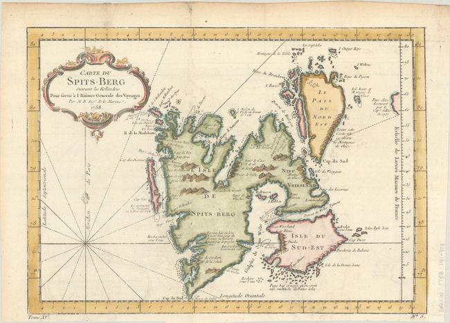 Carte du Spits-Berg Suivant les Hollandois pour Servir a l'Histoire Generale des Voyages