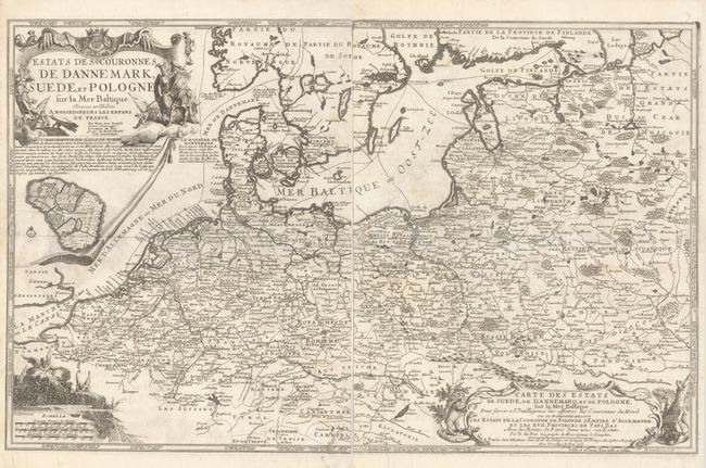 [On 2 Sheets] Estats des Couronnes de Dannemark, Suede, et Pologne sur la Mer Baltique...