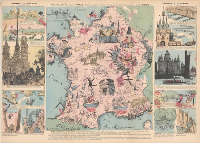 [Lot of 2] Nouvelle Carte de France, d'Apres les Dernieres Decouvertes des Savants et des Explorateurs [and] Nouvelle Geographie de la France