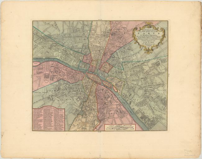 Nieuwe Kaart der Platte Grond van de Stad Parys en Derzelver Voorsteden...