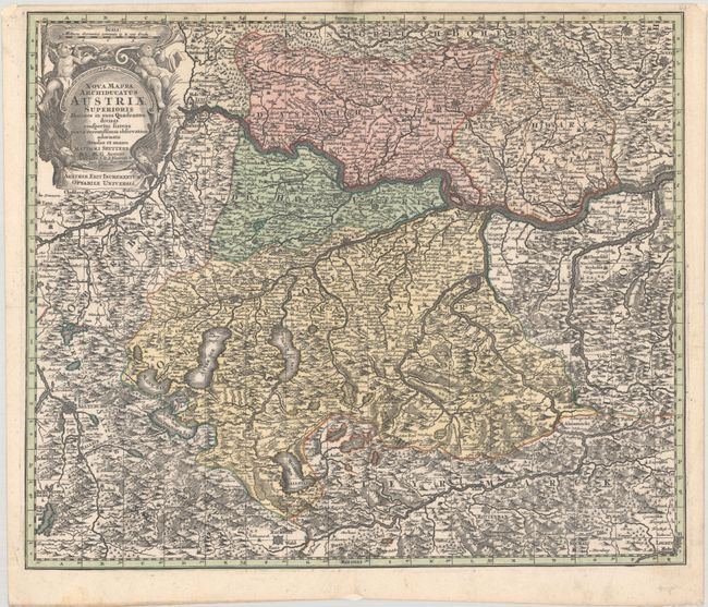 Nova Mappa Archiducatus Austriae Superioris Ditiones in suos Quadrantes Divisas...