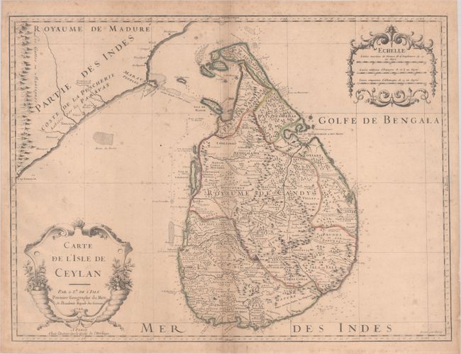 Carte de l'Isle de Ceylan