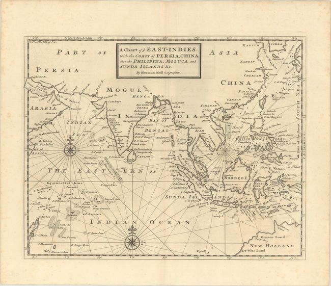 A Chart of ye East-Indies. With the Coast of Persia, China Also the Philipina, Moluca and Sunda Islands &c.
