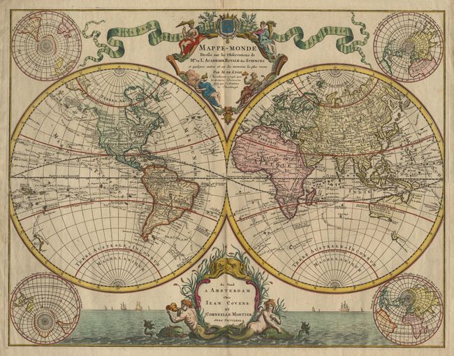 Mappe-Monde Dresse sur les Observations de Mrs. De l'Academie Royale des Sciences