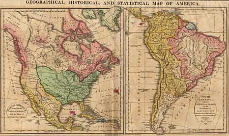 Geographical, Historical, and Statistical Map of America