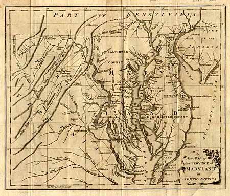 A New Map of the Province of Maryland in North America