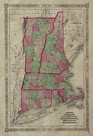 Johnson's Vermont, New Hampshire, Massachusetts, Rhode Island, and Connecticut