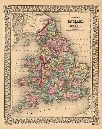 County Map of England and Wales