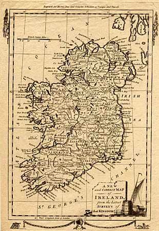 A New and Correct Map of Ireland, from the Latest Surveys of that Kingdom