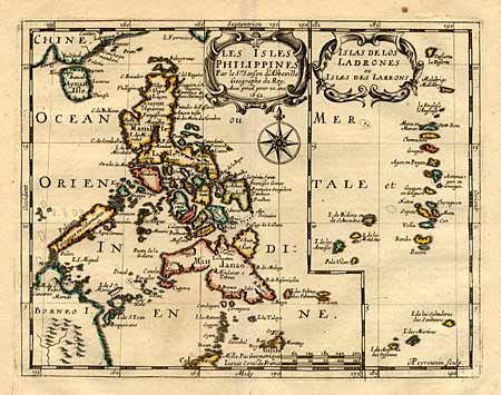 Les Isles Philippines [on a sheet with] Islas de los Ladrones ou Isles des Larrons