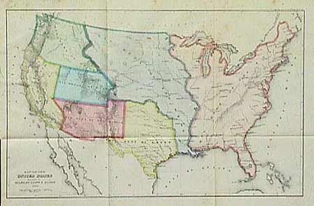 Map of the United States Exhibiting the Military Depts & Posts