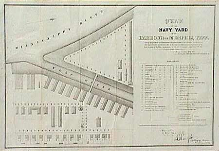 Plan of the Navy Yard in the Harbour of Memphis, Tenn.