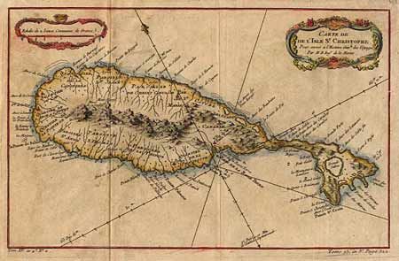 Carte de de l'Isle St. Christophe