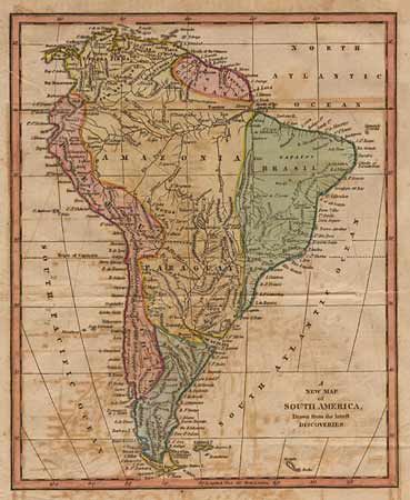 A New Map of South America, Drawn from the latest Discoveries