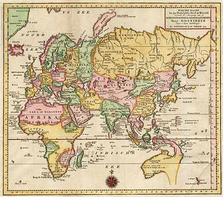 Nieuwe Kaart van het Oostelijkste Deel der Wereld diendende tot aanwijzing van de Scheepstogten der Nederlanderen naar Oostindie