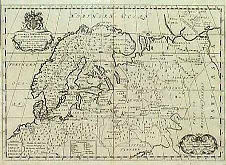 A New Map of Denmark, Norway, Sweden and Moscovy, Shewing their Present General Divisions, Chief Cities or Towns, Rivers, Mountains, &c.