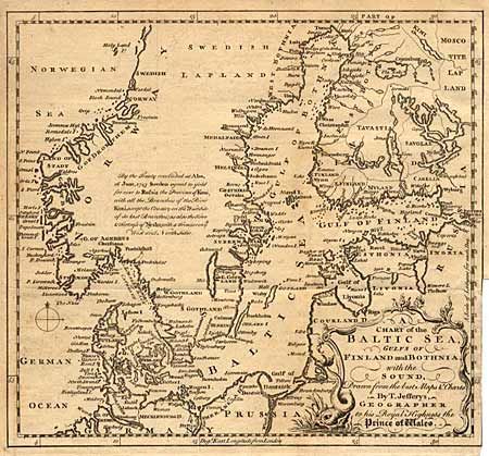 A Chart of the Baltic Sea, Gulfs of Finland and Bothnia, with the Sound, Drawn from the best Maps & Charts