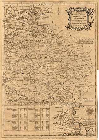A Map of Bohemia, Moravia, Silesia, Lussatia, with great part of Saxony & Brandenburg Shewing the Present Seat of War, in Germany