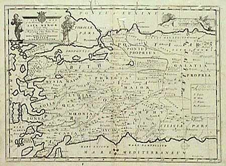 A New Map of the Western Parts of Asia Minor Largely taken Shewing their Ancient Divisions, Countries or People, Chiefe Cities, Towns, Rivers Mountains &c.
