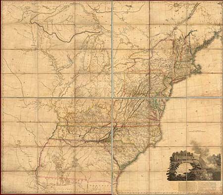 A Map of the United States of North America Drawn from a number of Critical Reserches