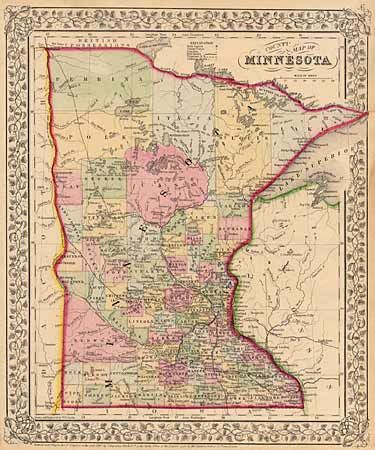 County Map of Minnesota