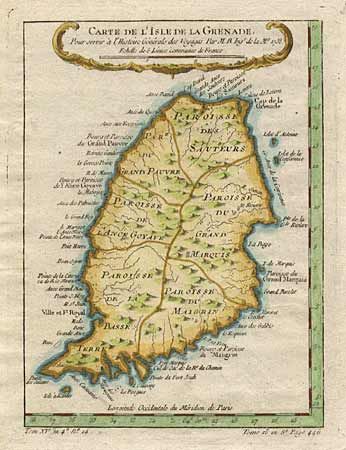 Carte de l'Isle de la Grenade