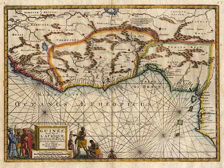 Guinee, Grand Pays de L'Afrique avec toutes ses Cotes, Havres et Rivieres, suivant les Memoires les plus recens des Voyageurs