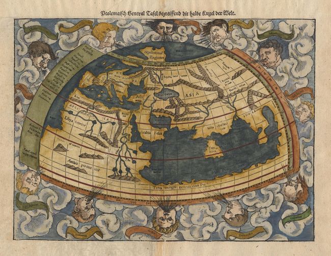 Ptolemaisch General Tafel Begreissend die Halbe Kugel der Welt