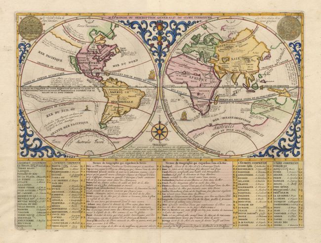 Mappemonde ou Description Generale du Globe Terrestre