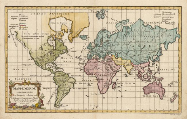 Mappe Monde suivant la projection des cartes rediutes