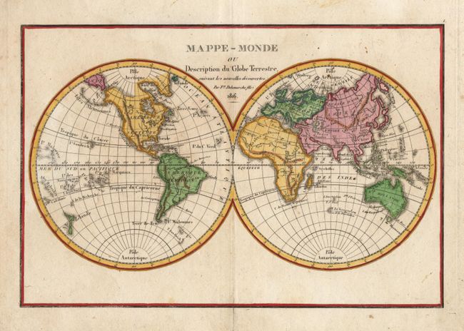 Mappe-Monde ou Description du Globe Terrestre suivant les nouvelle decouvertes