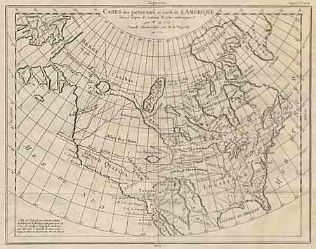 Carte des parties Nord et Ouest de l'Ameriques dressee d'apres les relations les plus authentiques